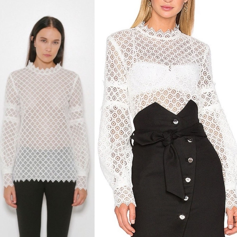 Iro Amia eyelet lace top